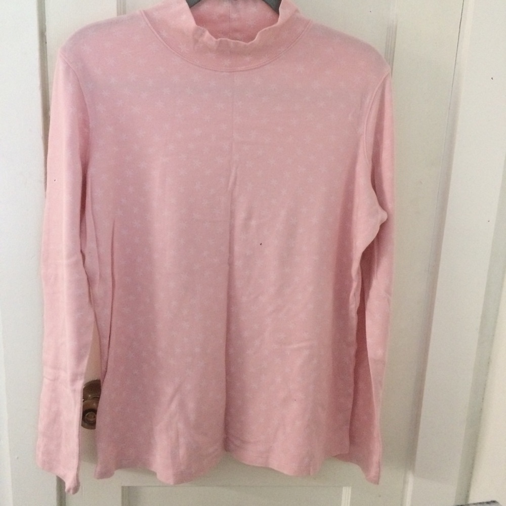 EUC St. John’s Bay pink ⭐️ turtle neck sweater XLT